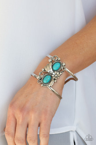 Mojave Flower Girl Paparazzi Blue Bracelet