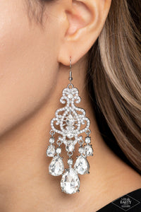 Queen Of All Things Sparkly - White Earrings