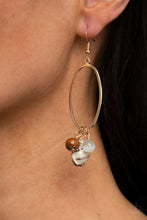 Load image into Gallery viewer, Golden Grotto Paparazzi White Stone on Gold Earrings