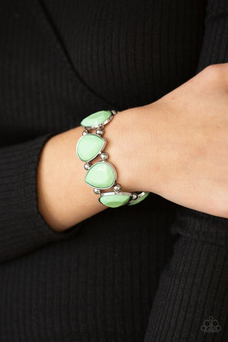 Flamboyant Tease Paparazzi Green Bracelet