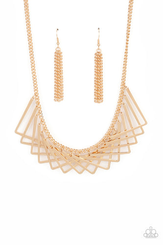 Metro Mirage Paparazzi Gold Necklace