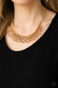 Metro Mirage Paparazzi Gold Necklace