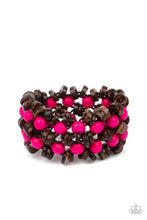 Load image into Gallery viewer, Tahiti Tourist Paparazzi Pink Wood Bracelet