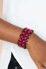 Load image into Gallery viewer, Tahiti Tourist Paparazzi Pink Wood Bracelet