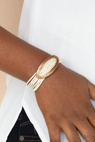Corded Couture Paparazzi White Bracelet