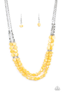 Staycation Status Paparazzi Yellow Necklace