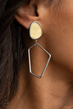 Load image into Gallery viewer, Retro Reverie Paparazzi Yellow Clip-On Earrings