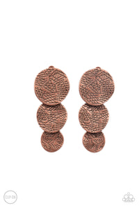 Ancient Antiquity Paparazzi Copper Earrings