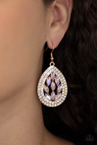 Encased Elegance Paparazzi  Gold Bling Earrings