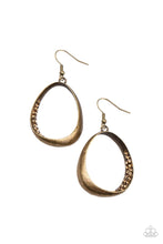 Load image into Gallery viewer, Fiercely Flauntable Paparazzi Brass Earrings