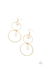 Load image into Gallery viewer, Cultured in Couture Paparazzi Gold Earrings