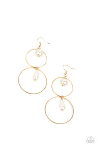 Cultured in Couture Paparazzi Gold Earrings