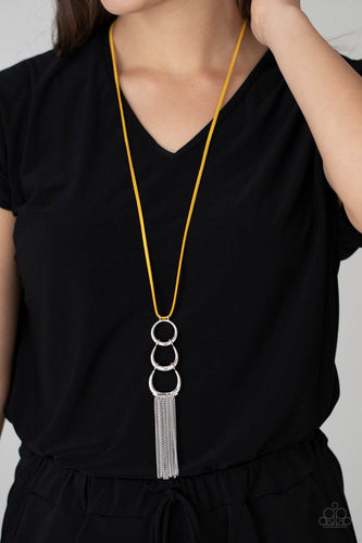 Industrial Conquest Paparazzi Yellow Necklace