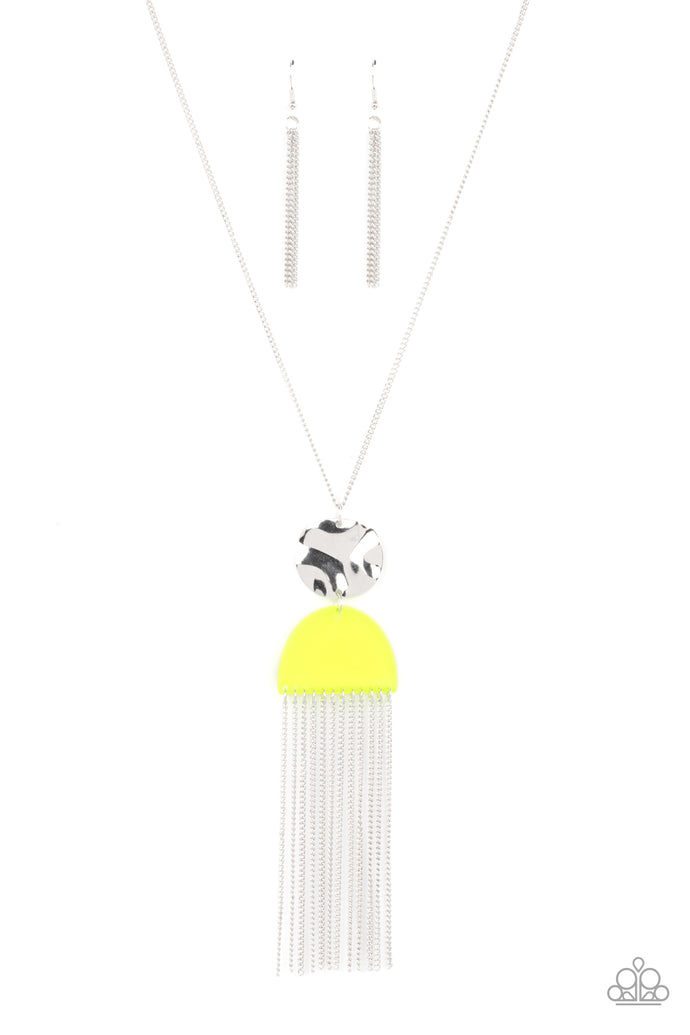 Color Me Neon Paparazzi Yellow Necklace