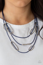 Load image into Gallery viewer, Check Your CORD-inates Paparazzi Blue Necklace