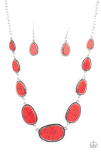 Load image into Gallery viewer, Elemental Eden Paparazzi Red Stone Necklace