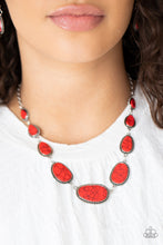 Load image into Gallery viewer, Elemental Eden Paparazzi Red Stone Necklace