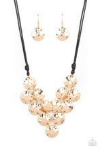 Load image into Gallery viewer, Token Treasure Paparazzi Black and Gold Necklace