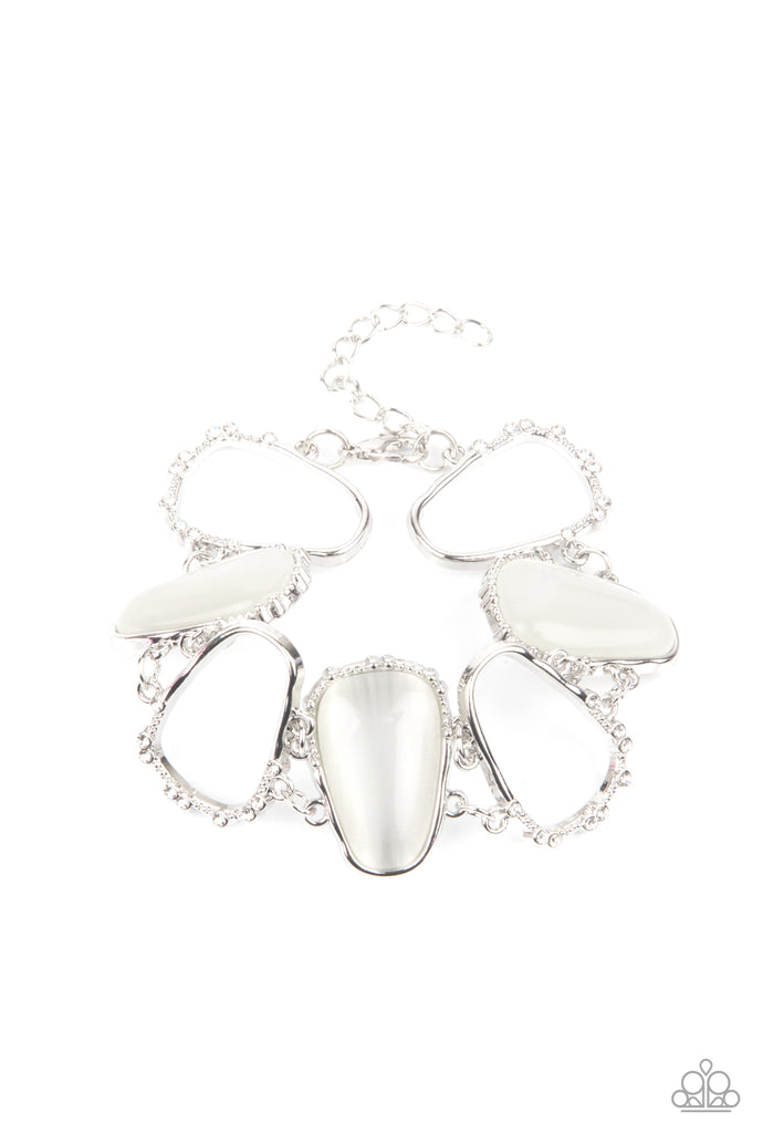 Yacht Club Couture Paparazzi White Bracelet
