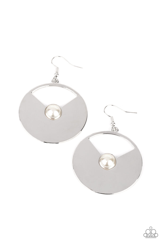 Record-Breaking Brilliance Paparazzi White Earrings