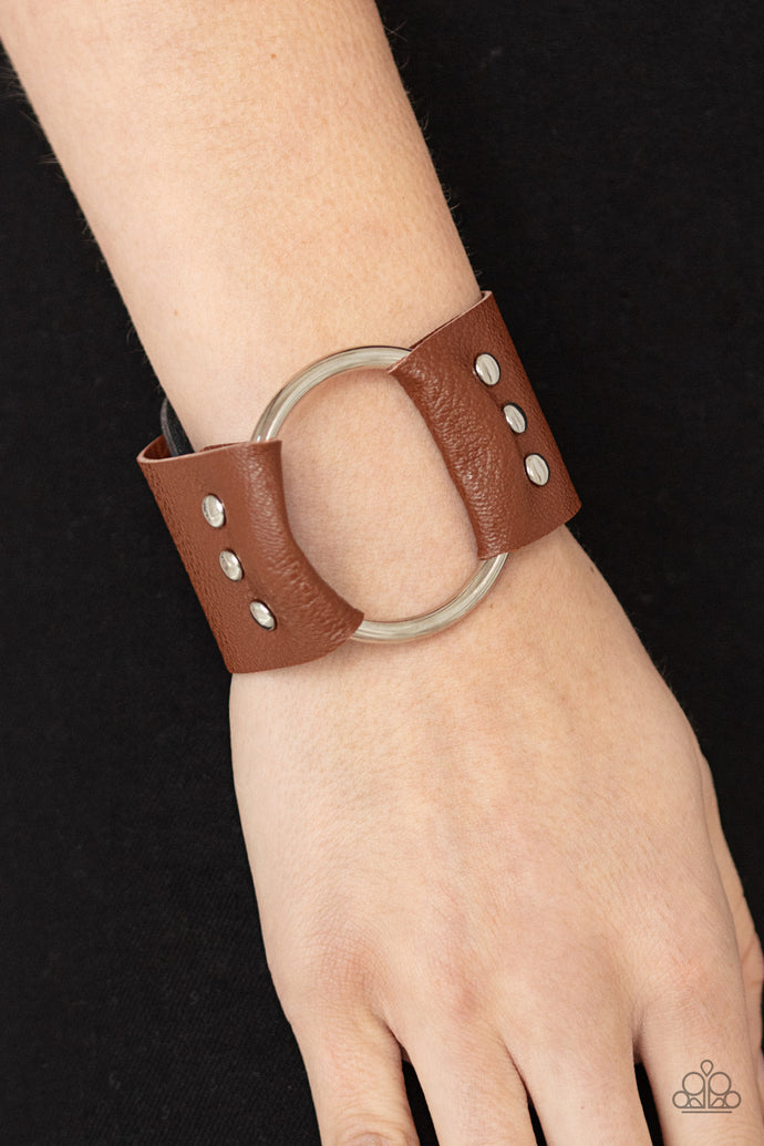 Moto Mayhem Paparazzi Brown Bracelet
