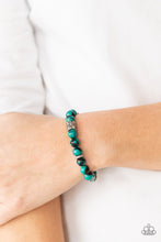 Load image into Gallery viewer, Garden Zen Paparazzi Black Green Bead Bracelet