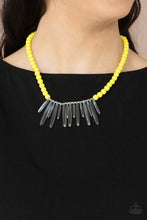 Load image into Gallery viewer, Icy Intimidation Paparazzi Yellow Necklace