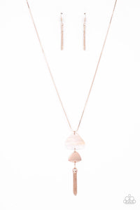 TIDE You Over Paparazzi Rose Gold Necklace