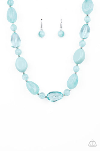 Staycation Stunner Paparazzi Blue Stone Necklace