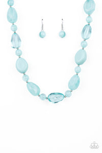 Staycation Stunner Paparazzi Blue Stone Necklace