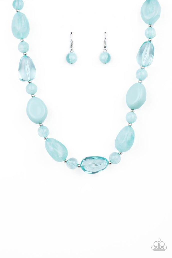 Staycation Stunner Paparazzi Blue Stone Necklace
