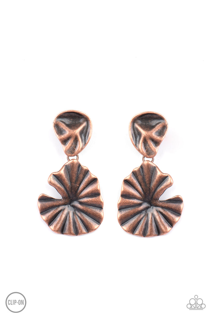 Empress Of The Amazon Paparazzi Copper Clip On Earrings