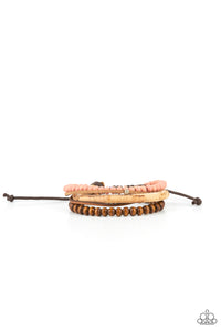 STACK To Basics Paparazzi Pink Wood Bead Bracelet