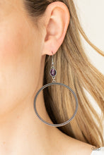 Load image into Gallery viewer, Work That Circuit Paparazzi Purple Earrings
