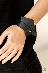 PIECE Offering Paparazzi Black Leather Bracelet