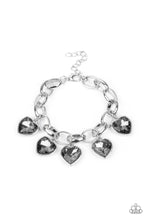 Load image into Gallery viewer, Candy Heart Charmer Paparazzi Silver Gems Bracelet