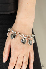 Load image into Gallery viewer, Candy Heart Charmer Paparazzi Silver Gems Bracelet