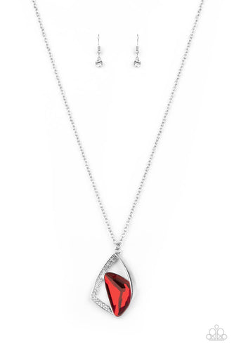 Galactic Wonder Paparazzi Red Bling Necklace