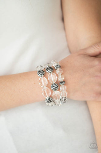 Crystal Charisma Paparazzi White Bead Bracelet