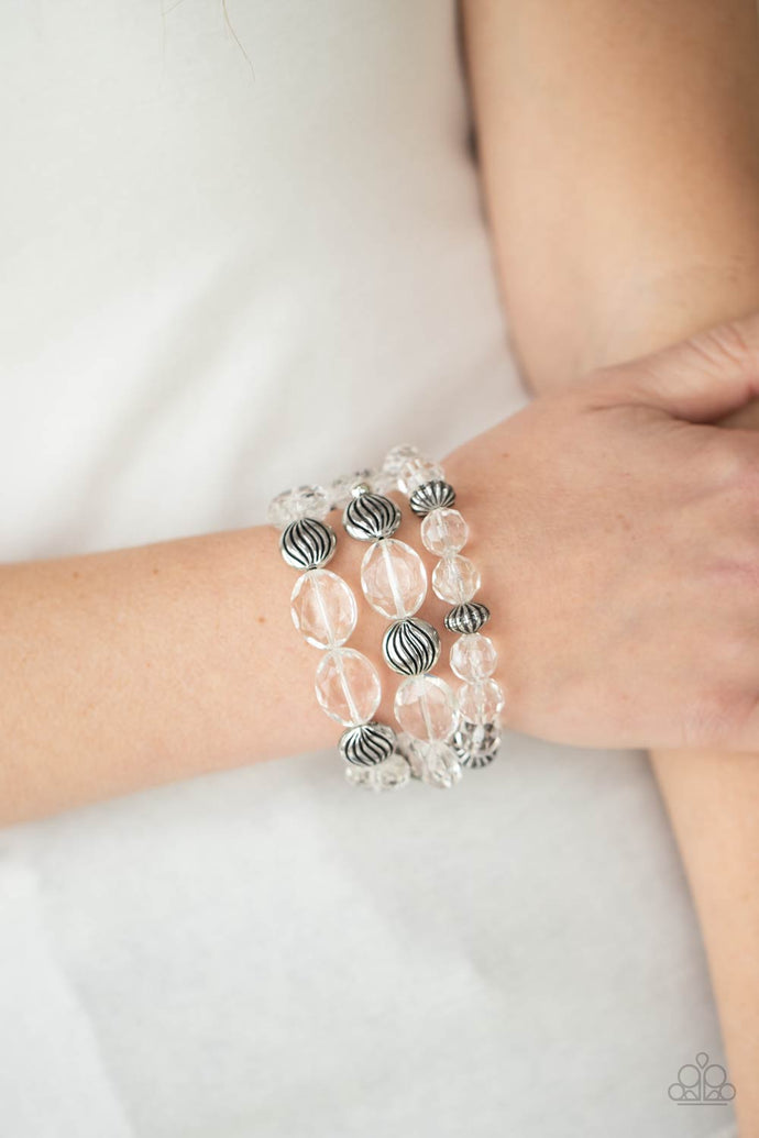 Crystal Charisma Paparazzi White Bead Bracelet