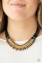 Load image into Gallery viewer, Lock, Stock, and SPARKLE Paparazzi Gold Necklace