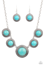 Load image into Gallery viewer, Circle The Wagons Paparazzi Blue Stone Necklace