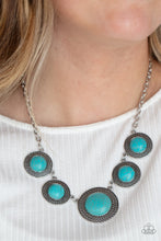 Load image into Gallery viewer, Circle The Wagons Paparazzi Blue Stone Necklace