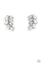 Load image into Gallery viewer, Flawless Fronds Paparazzi White Bling Earrings