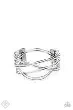 Load image into Gallery viewer, Hautely Hammered Paparazzi Silver Bracelet