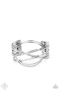 Hautely Hammered Paparazzi Silver Bracelet