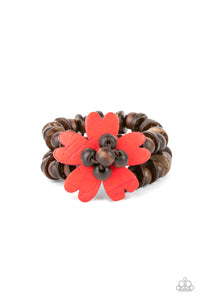 Tropical Flavor Paparazzi Red Wood Bracelet