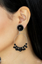Load image into Gallery viewer, Cabaret Charm Paparazzi Black Clip-On Earrings