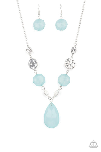 DEW What You Wanna DEW Paparazzi Blue Necklace