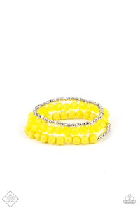 Vacay Vagabond Paparazzi Yellow Bracelet